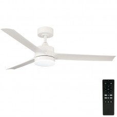 Ανεμιστήρας Οροφής LED CCT 3200lm 35W Με 3 Πτερύγια Remote Control Λευκός